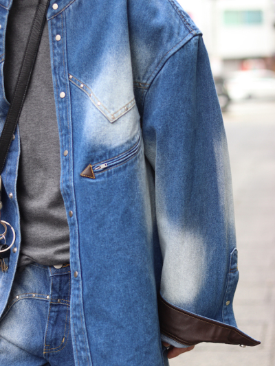 ジャケット・アウター Knuth marf western denim over shirt western denim over shirt(unisex)/cinnamon | KNUTH MARF