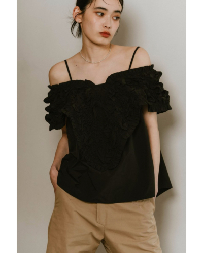トップス Knuth Marf 2way off shoulder blouse Knuth Marf (クヌースマーフ) KM25SUJ04 2way off shoulder
