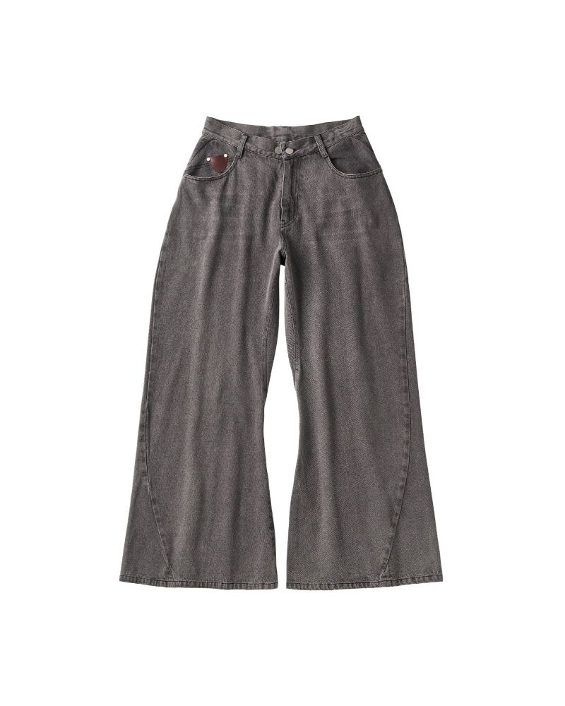 Knuth Marf (クヌースマーフ) KM26SUG05 wide bell-bottom denim pants