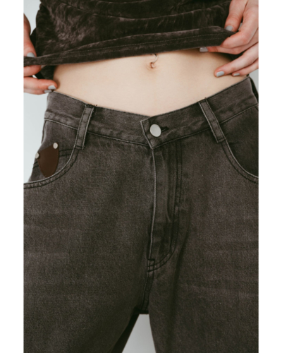 Knuth Marf (クヌースマーフ) KM26SUG05 wide bell-bottom denim pants