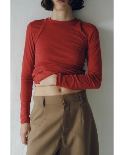 LITTLE $UZIE (リトルスージー) LS62594T HIGH TWIST JERSEY DISTORED