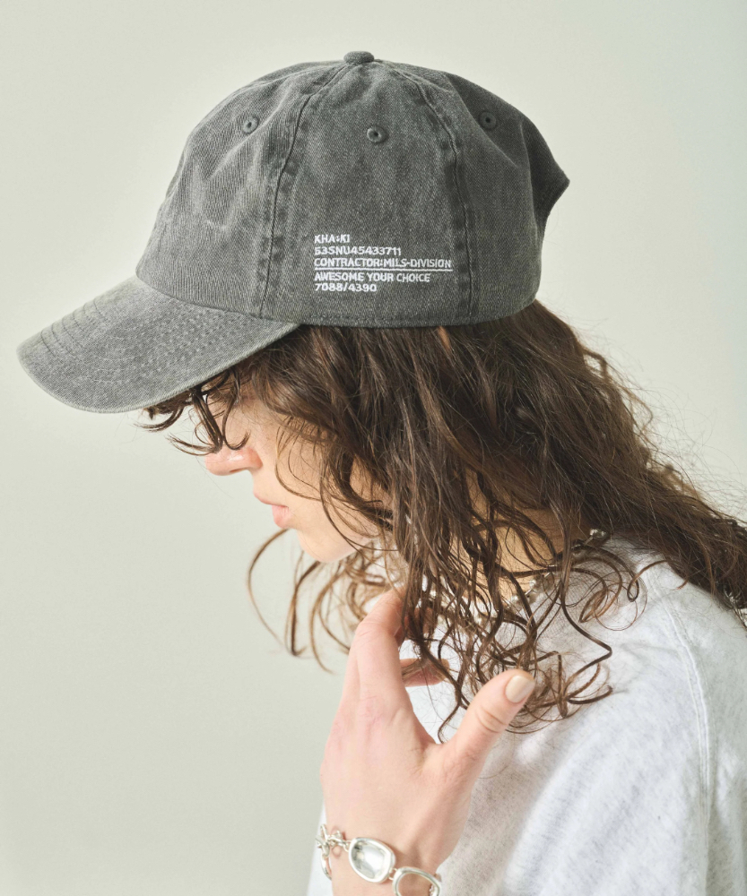 KHA:KI（カーキ）MIL25SAC3025 エンブロイダリーキャップの通販