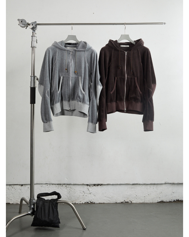 NVRFRGT（ネバーフォーゲット）NF252T04 VELOUR ZIP UP HOODIEの