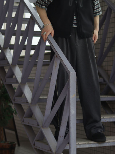 OLD PARK（オールド パーク) OP-469-6 ZIP BAGGY PANTS SLACKSの