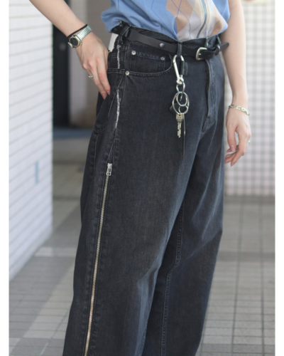 OLD PARK（オールド パーク）OPJ-04 ZIP BAGGY JEANS[FINAL SALE]の