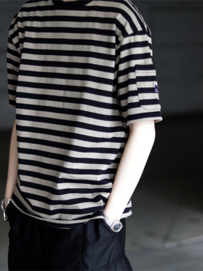 NEEDLES(ニードルズ)OT258 S/S CREW NECK TEE - COTTON STRIPE NEEDLES(ニードルズ)OT258 S/S CREW NECK TEE - COTTON STRIPE