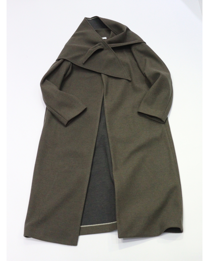 PHEENY（フィーニー）PA25-CO01 Needle rever stretch scarf coatの