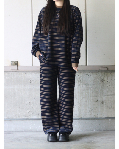 PHEENY VELOURS BORDER L/S フィーニー PHEENY/VELOURS BORDER L/S(PURPLE)