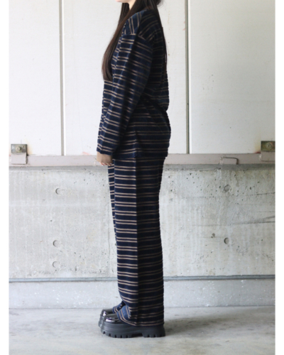 パンツ PHEENY/VELVET BORDER WIDE PANTS Velvet border wide pants-ベルベットボーダーワイドパンツ-PHEENY