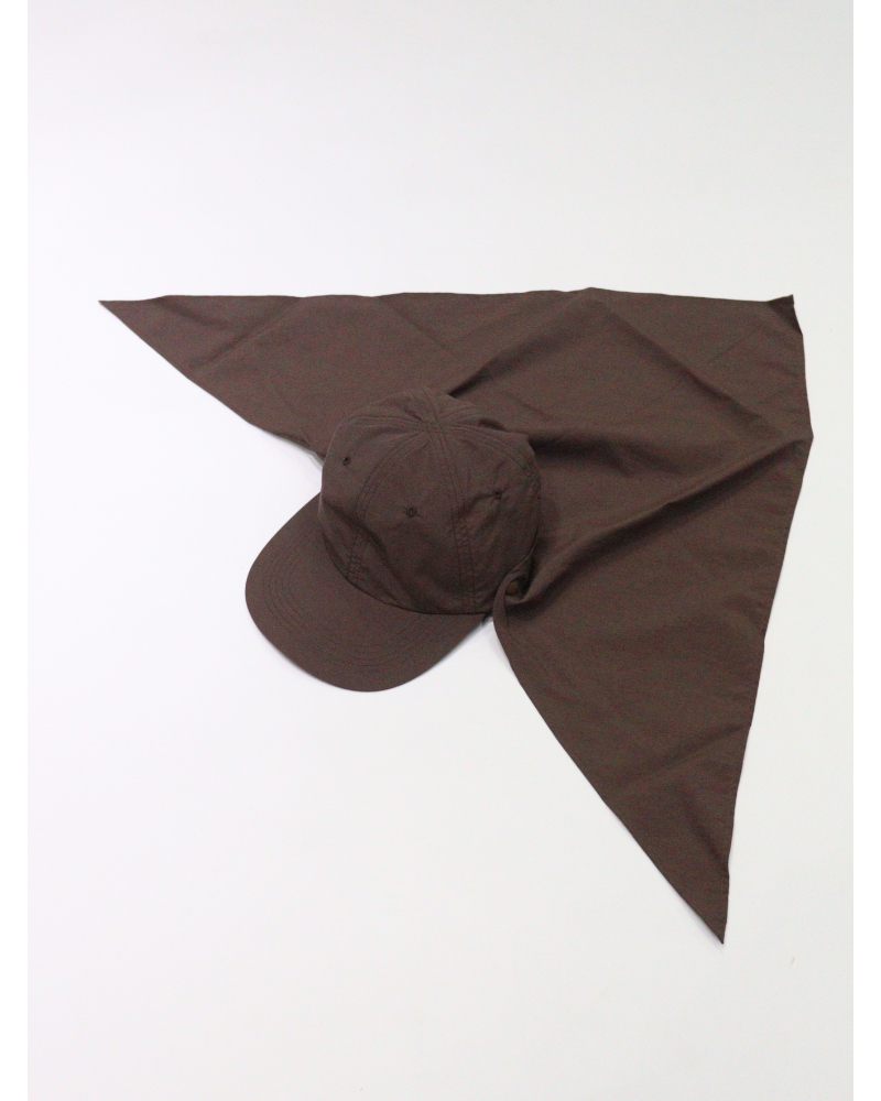 2026SS PHEENY フィーニー　キャップ PHEENY（フィーニー）Nylon taffeta cap with scarf / BROWN 公式通販