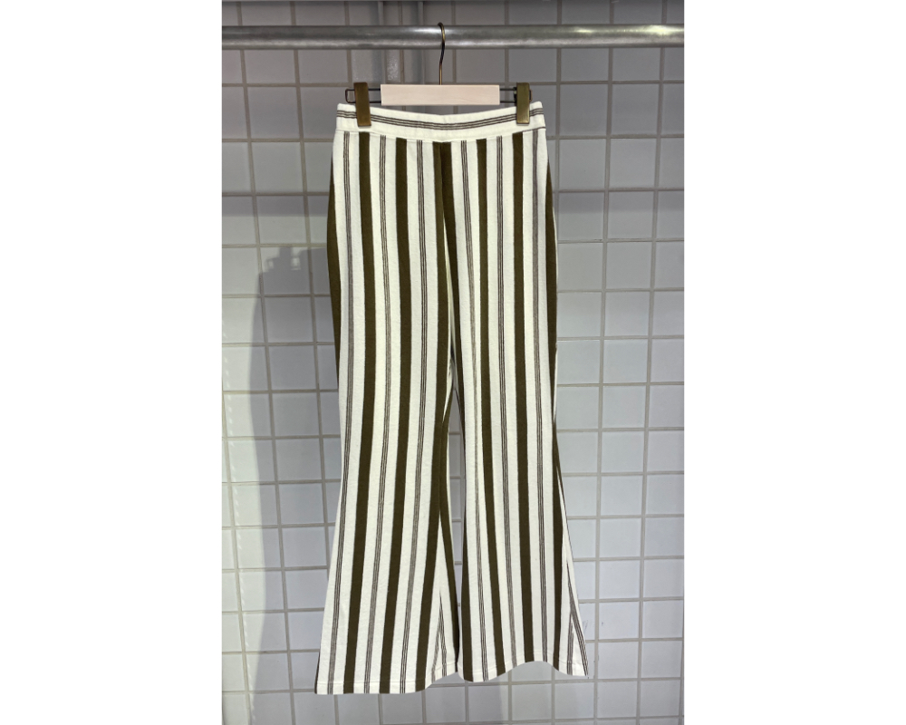 PHEENY（フィーニー）PS26-CS10 Pile Border Relaxed Flare Pantsの