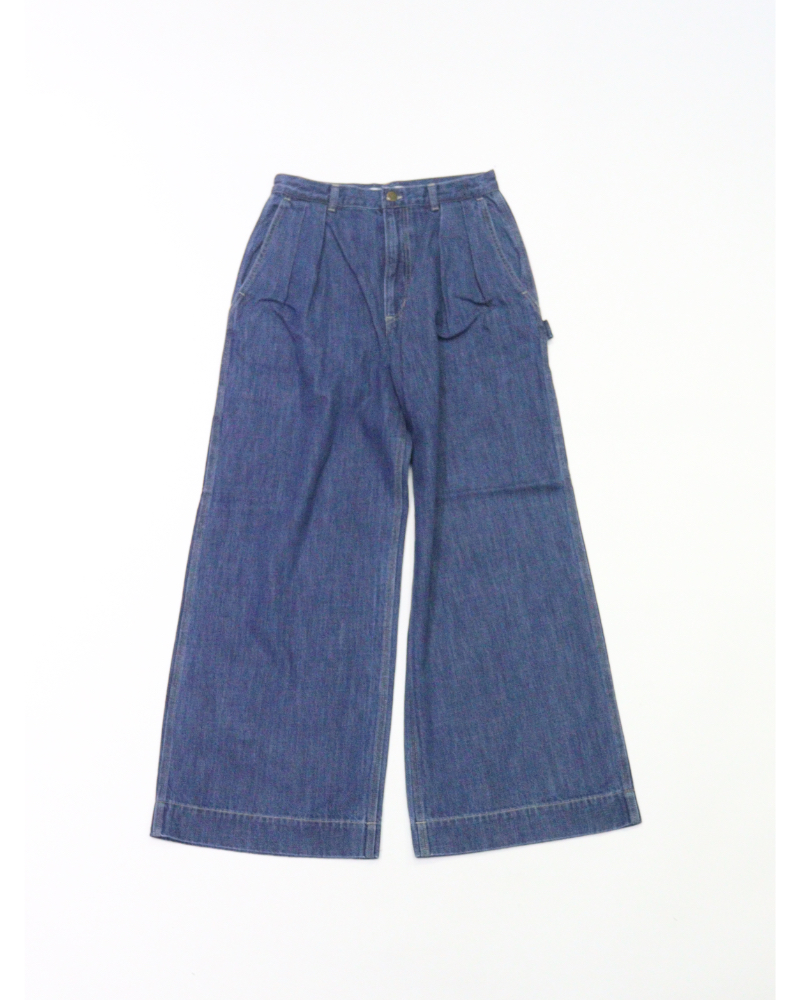 PHEENY（フィーニー）PS26-PT05 Natural Slub Denim Wide Painter