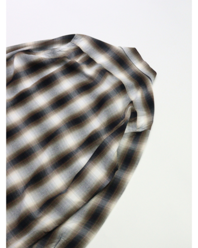 PHEENY（フィーニー）PS26-SH02 Rayon Ombre Check L/S Shirtの通販