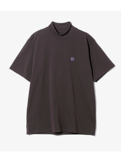 トップス NEEDLES S/S MOCK NECK TEE GRAY NEEDLES（ニードルズ) QV360 S/S Mock Neck Tee - Poly Jersey