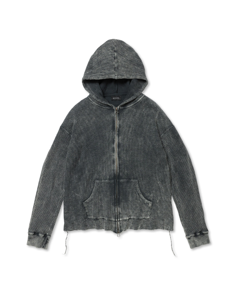 ROTOL（ロトル) R26SCNY29 Chemical Dyed Waffle Zip Hoodieの通販