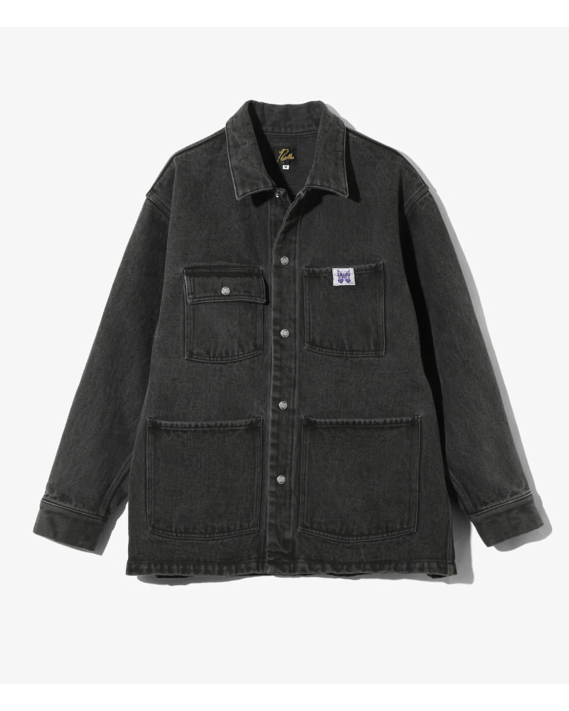 Needles チャイナ カバーオール ブルゾン ヘリンボーン グレー 黒 Needles チャイナ カバーオール ブルゾン ヘリンボーン グレー 黒