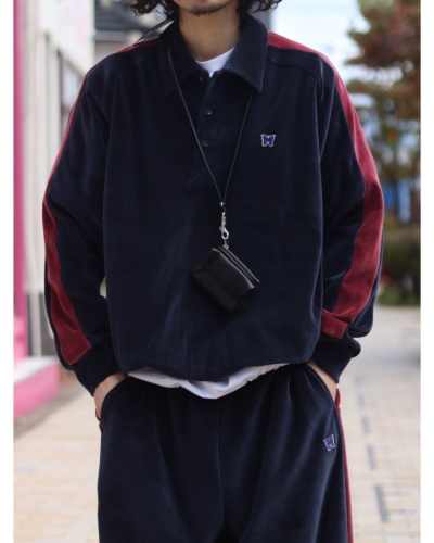 ニードルズ SIDE LINE PULLOVER SHIRT ベロア Mサイズ ニードルズ SIDE LINE PULLOVER SHIRT ベロア Mサイズ