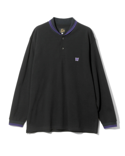 NEEDLES（ニードルズ）RW347 SHAWL COLLAR L/S POLO - COTTON PIQUEの
