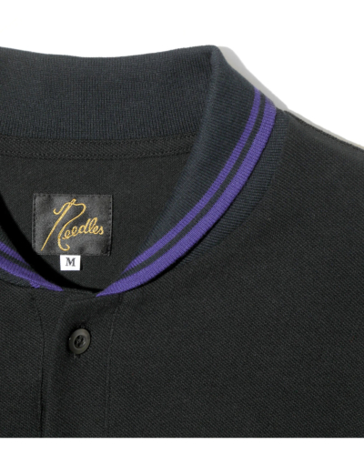 NEEDLES（ニードルズ）RW347 SHAWL COLLAR L/S POLO - COTTON PIQUEの
