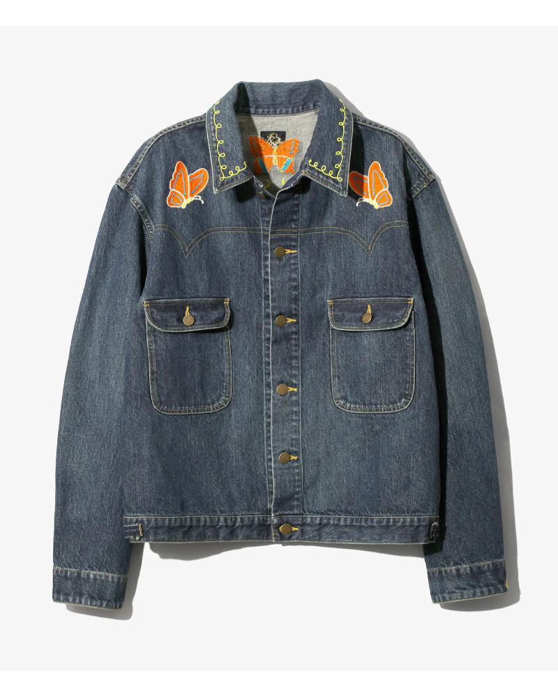 NEEDLES（ニードルズ) SX210 PAPILLON EMB. JEAN JACKET - 12OZ DENIM