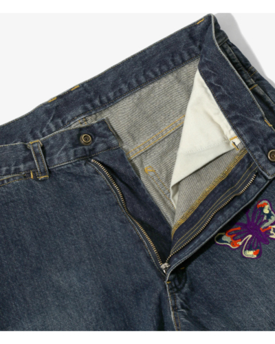 NEEDLES（ニードルズ)SX212 PAPILLON EMB. BOOT-CUT JEAN - 12OZ DENIM