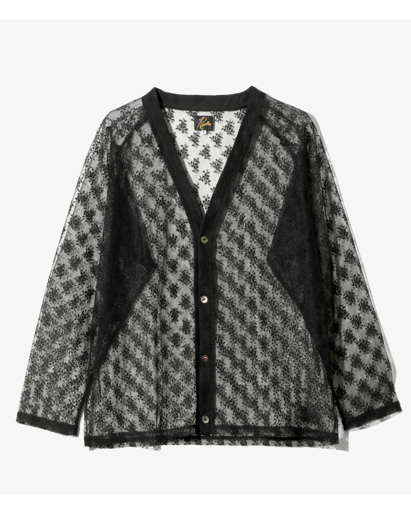 NEEDLES（ニードルズ) SX440 V-NECK CARDIGAN - FLORAL RASCHEL LACEの