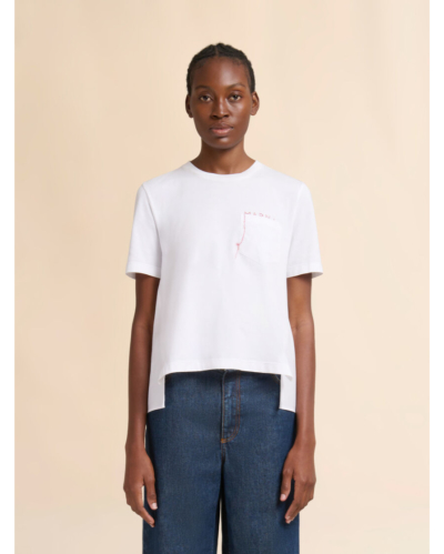 MARNI (マルニ) THJE0378QSUTC446 ホワイト コットン製T-シャツ ハンド