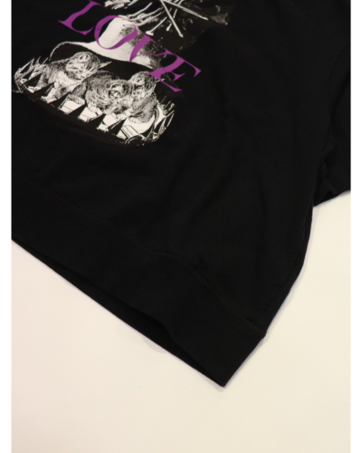 【美品】  UNDER COVER  / アンダーカバー | UCY1801-1 | Cat Blood Moon ビーズ スパンコール 刺しゅう Tシャツ | 1 | ブラック | レディース UNDERCOVER（アンダーカバー）UC1E8808-1 FRONT SHORT WIDE TEE