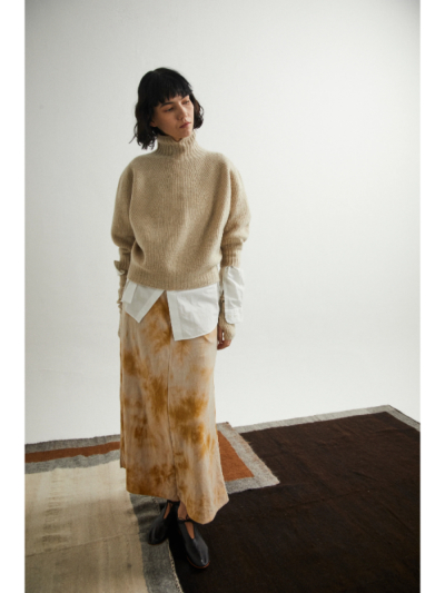 unfil（アンフィル）WFFL-UW119 tie-dyed cotton velour flared skirtの通販 - BOOMERANG