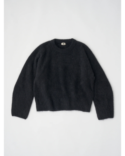 unfil（アンフィル）WVFL-UW114 STRETCH SUPERKID MOHAIR CREW-NECK P