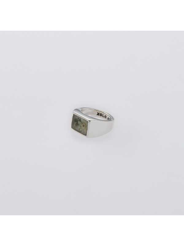 XOLO（ショロ）XOR045-2 Signet Ring with Flower/Whiteの通販