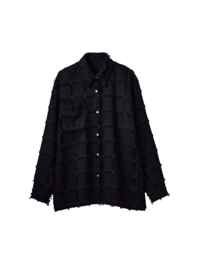 Knuth Marf (クヌースマーフ) knuthmarf-24-02 fringe switching  shirt(unisex)/2colorの通販 - BOOMERANG